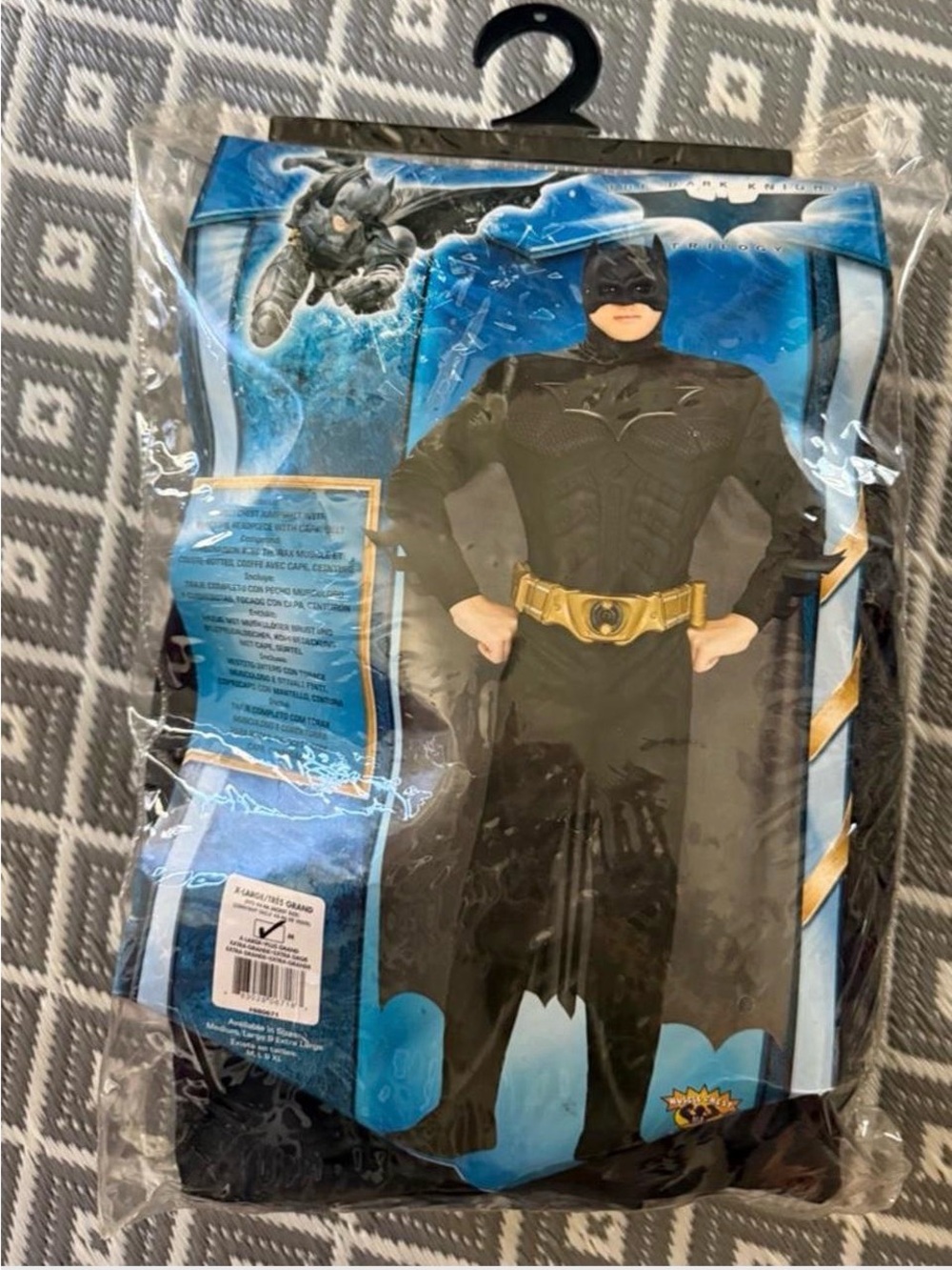 DC Comics Boys Black Superhero Costume with Gold Belt